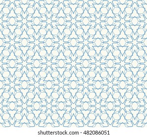 Seamless geometric line pattern. Contemporary graphic design. Endless hexagon texture for wallpaper, banners, invitation cards. Ethnic arabic indian ornament. Monochrome seamless lace background