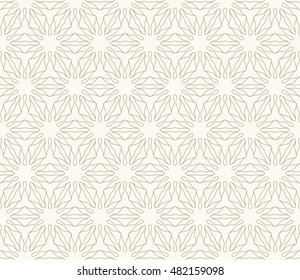 Seamless geometric line pattern. Contemporary graphic design. Endless hexagon texture for wallpaper, banners, invitation cards. Ethnic arabic indian ornament. Monochrome seamless lace background