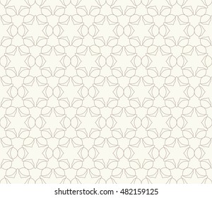 Seamless geometric line pattern. Contemporary graphic design. Endless hexagon texture for wallpaper, banners, invitation cards. Ethnic arabic indian ornament. Monochrome seamless lace background