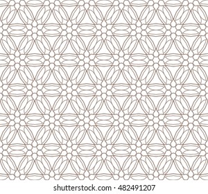 Seamless geometric line pattern. Contemporary graphic design. Endless hexagon texture for wallpaper, banners, invitation cards. Ethnic arabic indian ornament. Monochrome seamless lace background
