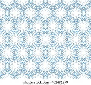 Seamless geometric line pattern. Contemporary graphic design. Endless hexagon texture for wallpaper, banners, invitation cards. Ethnic arabic indian ornament. Monochrome seamless lace background
