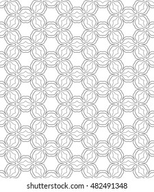 Seamless geometric line pattern. Contemporary graphic design. Endless hexagon texture for wallpaper, banners, invitation cards. Ethnic arabic indian ornament. Monochrome seamless lace background