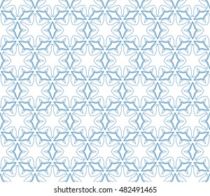 Seamless geometric line pattern. Contemporary graphic design. Endless hexagon texture for wallpaper, banners, invitation cards. Ethnic arabic indian ornament. Monochrome seamless lace background