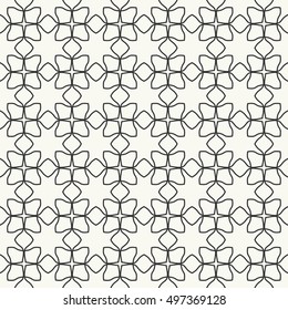 Seamless geometric line pattern. Contemporary graphic design. Endless lace texture for wallpaper, pattern fills, web page line backgrounds. Monochrome geometric ornaments.