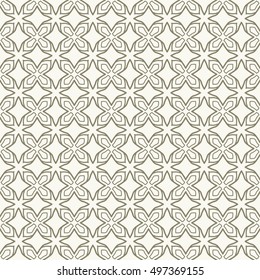 Seamless geometric line pattern. Contemporary graphic design. Endless lace texture for wallpaper, pattern fills, web page line backgrounds. Monochrome geometric ornaments.