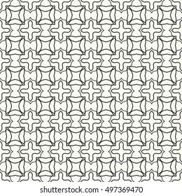 Seamless geometric line pattern. Contemporary graphic design. Endless lace texture for wallpaper, pattern fills, web page line backgrounds. Monochrome geometric ornaments.