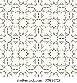 Seamless geometric line pattern. Contemporary graphic design. Endless lace texture for wallpaper, pattern fills, web page line backgrounds. Black and white geometric seamless ornament