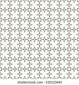 Seamless geometric line pattern. Contemporary graphic design. Endless graphic lace texture for wallpaper, pattern fills, web page line backgrounds. Monochrome geometric ornaments.