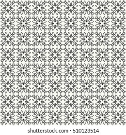 Seamless geometric line pattern. Contemporary graphic design. Endless graphic lace texture for wallpaper, pattern fills, web page line backgrounds. Monochrome geometric ornaments.