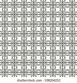 Seamless geometric line pattern. Contemporary graphic design. Endless lace texture for wallpaper, pattern fills, web page line backgrounds. Monochrome geometric ornaments.
