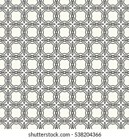 Seamless geometric line pattern. Contemporary graphic design. Endless lace texture for wallpaper, pattern fills, web page line backgrounds. Monochrome geometric ornaments.