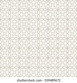 Seamless geometric line pattern. Contemporary graphic design. Endless lace texture for wallpaper, pattern fills, web page line backgrounds. Monochrome golden brown geometric ornaments.