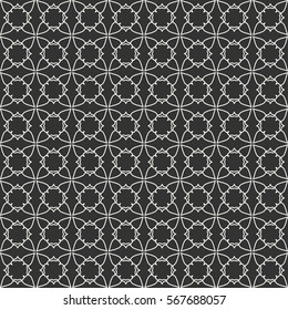 Seamless geometric line pattern. Contemporary graphic design. Endless linear texture for wallpaper, pattern fills, web page line background. Black and white geometric ornament