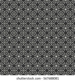 Seamless geometric line pattern. Contemporary graphic design. Endless linear texture for wallpaper, pattern fills, web page line background. Black and white geometric ornament
