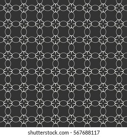 Seamless geometric line pattern. Contemporary graphic design. Endless linear texture for wallpaper, pattern fills, web page line background. Black and white geometric ornament