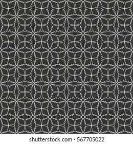 Seamless geometric line pattern. Contemporary graphic design. Endless linear texture for wallpaper, pattern fills, web page line background. Black and white geometric ornament
