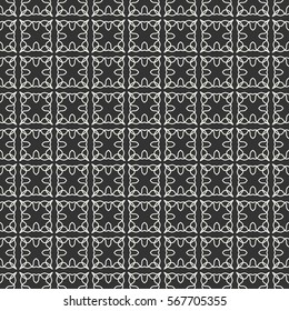 Seamless geometric line pattern. Contemporary graphic design. Endless linear texture for wallpaper, pattern fills, web page line background. Black and white geometric ornament
