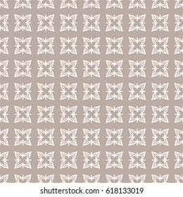 Seamless geometric line pattern. Contemporary graphic design. Endless linear texture for wallpaper, pattern fills, web page background. Monochrome brown and white geometric ornament