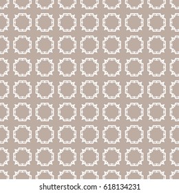 Seamless geometric line pattern. Contemporary graphic design. Endless linear texture for wallpaper, pattern fills, web page background. Monochrome brown and white geometric ornament