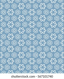 Seamless geometric line pattern, design for packaging in trendy linear style. Endless hexagonal texture for wallpaper, banners, invitations, business cards, fabric print. Graphic lace background
