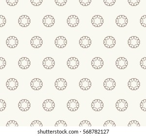 Seamless geometric line pattern, design for packaging in trendy linear style. Endless hexagonal texture for wallpaper, banners, invitations, business cards, fabric print. Brown and white background