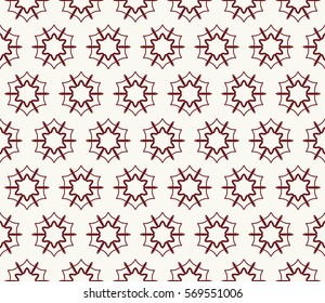 Seamless geometric line pattern, design for packaging in trendy linear style. Endless hexagonal texture for wallpaper, banners, invitations, business cards, fabric print. Brown and white background