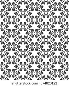 Seamless geometric line pattern, design for packaging in linear style. Interlacing texture for wallpaper, banners, invitations, business cards, fabric print. Interweaving black white lacy background