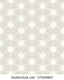 Seamless geometric line pattern, design for packaging in linear style. Interlacing texture for wallpaper, banners, invitations, business cards, fabric print. Interweaving gold brown lacy background