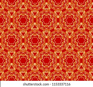 Seamless geometric line pattern in floral style, ethnic ornament. texture for wallpaper, banners, invitation cards.