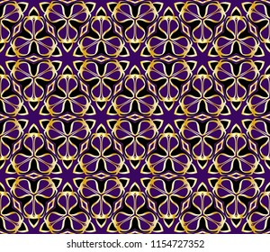Seamless geometric line pattern in floral style, ethnic ornament. texture for wallpaper, banners, invitation cards.