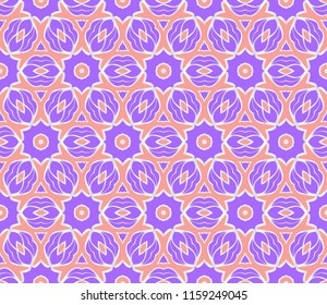 Seamless geometric line pattern in floral style, ethnic ornament. texture for wallpaper, banners, invitation cards.