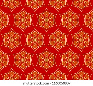 Seamless geometric line pattern in floral style, ethnic ornament. texture for wallpaper, banners, invitation cards.