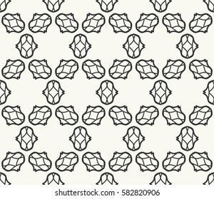 Seamless geometric line pattern. Interlacing linear texture for wallpaper, packaging, banners, invitations, business cards, fabric print. Interweaving black and white graphic sketch background