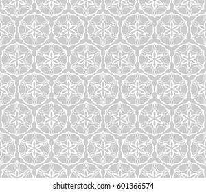 Seamless geometric line pattern. Interlacing linear texture for wallpaper, packaging, banners, invitations, business cards, fabric print. Interweaving gray and white graphic sketch background
