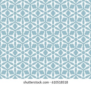 Seamless geometric line pattern. Interlacing linear texture for wallpaper, packaging, banners, invitations, business cards, fabric print. Interweaving blue and white graphic sketch background