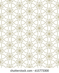 Seamless geometric line pattern. Interlacing linear texture for wallpaper, packaging, banners, invitations, business cards, fabric print. Interweaving monochrome graphic sketch background