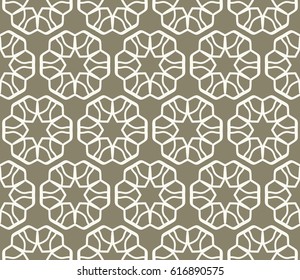 Seamless geometric line pattern. Interlacing linear texture for wallpaper, packaging, banners, invitations, business cards, fabric print. Interweaving monochrome graphic sketch background