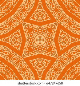Seamless geometric line pattern. Interlacing texture for wallpaper, banners, invitation cards, fabric print. Tribal ethnic linear seamless background in indian, islamic, arabic style
