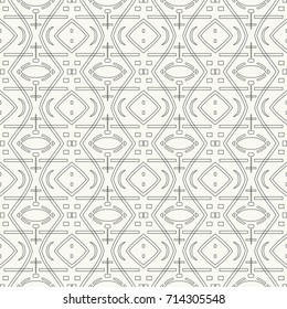 Seamless geometric line pattern. Interlacing texture for wallpaper, banners, invitation cards, fabric print. Tribal ethnic linear seamless background in indian, islamic, arabic style