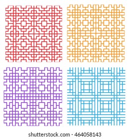 Seamless geometric line pattern in Korean style