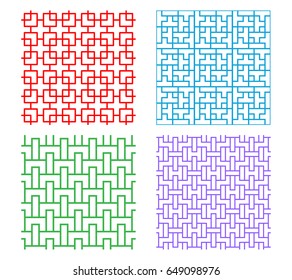 Seamless geometric line pattern in Korean style