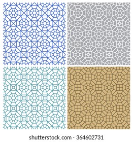 Seamless Geometric line pattern in octagon concept