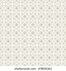 Seamless geometric line pattern, repeating texture. Seamless linear background. Contemporary graphic design, ethnic arabic, indian, turkish monochrome ornament. Seamless lace fabric pattern.