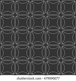 Seamless geometric line pattern, repeating texture. Seamless linear background. Contemporary graphic design, ethnic arabic, indian, turkish black and white ornament. Seamless lace fabric pattern.