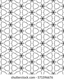 Seamless geometric line pattern. Repeating texture, trendy linear design for packaging, wallpaper, banner, invitation, business card, fabric print. Ethnic line islamic background in arabian style