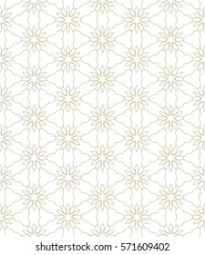 Seamless geometric line pattern. Repeating texture, trendy linear design for packaging, wallpaper, banner, invitation, business card, fabric print. Ethnic line islamic background in arabian style