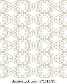 Seamless geometric line pattern. Repeating texture, trendy linear design for packaging, wallpaper, banner, invitation, business card, fabric print. Ethnic line islamic background in arabian style