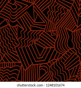 Seamless geometric line shapes pattern. Memphis style vector background illustration. Great for musical poster