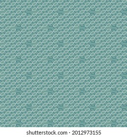 Seamless geometric linear pattern mesh. Modern stylish vector texture background in cyan, blue and white. Monochrome pattern for wallpaper, wrapping paper, web backgrounds and prints. 