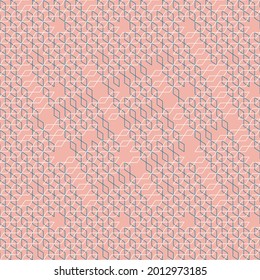 Seamless geometric linear pattern mesh. Modern stylish vector texture background in soft red, blue and white. Colourful pattern for wallpaper, wrapping paper, web backgrounds and prints. 
